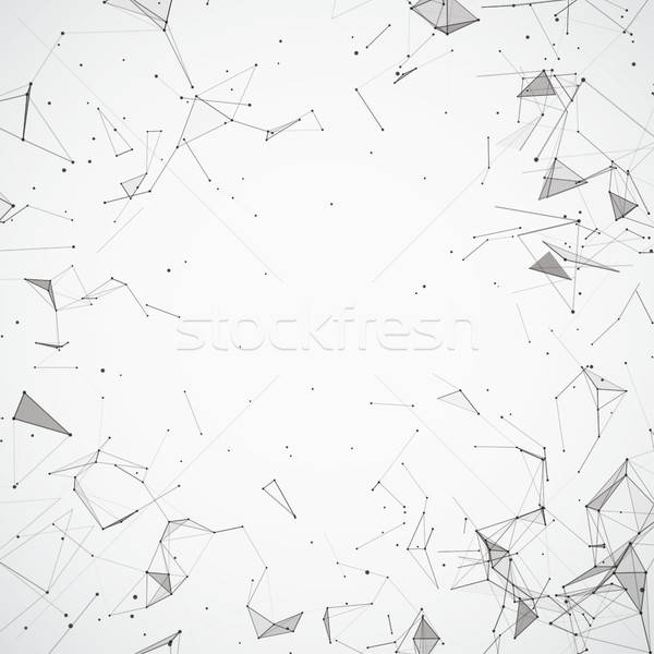 600x600 Abstract Background Connected Dots Vector Illustration
