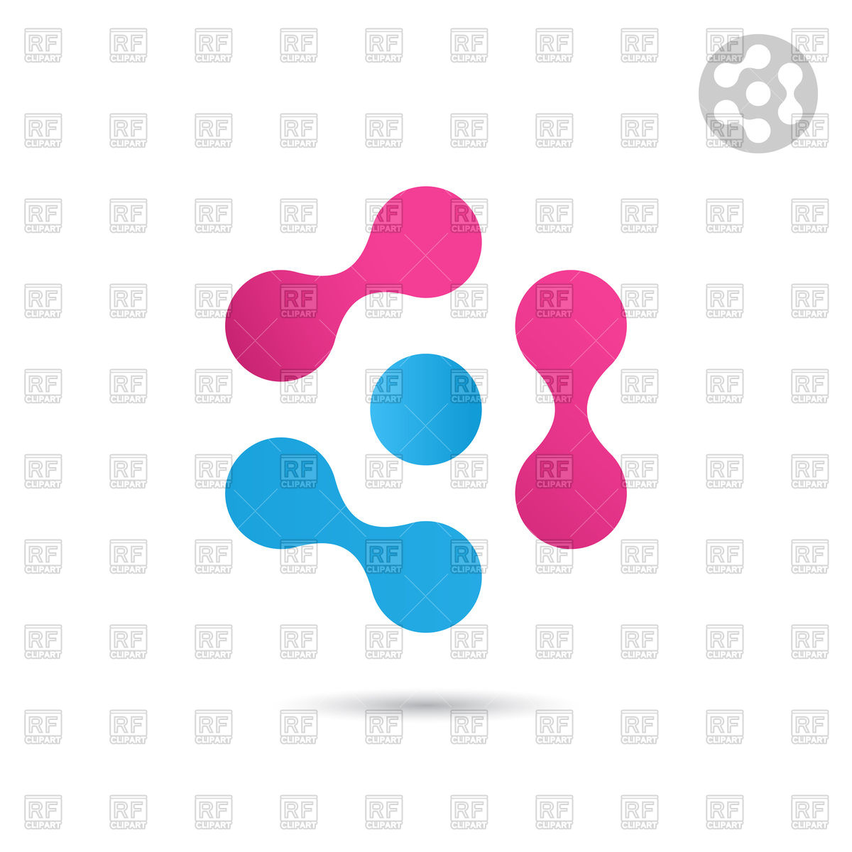 1200x1200 Three Pair Of Connected Dots Vector Image Of Icons And Emblems