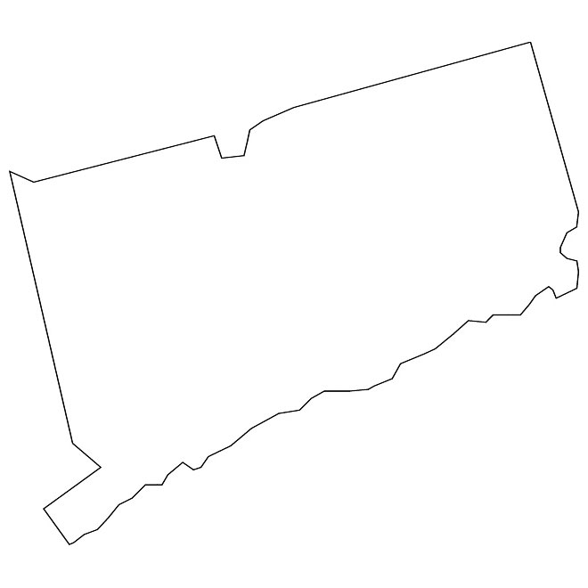 Connecticut Vector Map 660x660 Connecticut Vector Map
