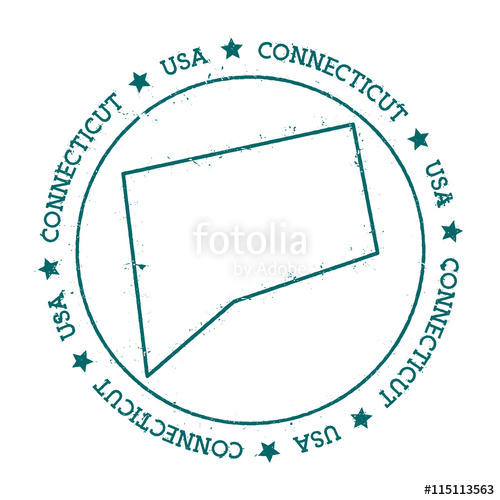 Connecticut Vector Map Retro Vintage Insignia With Us State Map 500x500 Connecticut Vector Map Retro Vintage Insignia With Us State Map