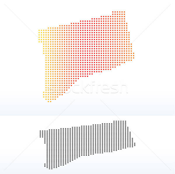 Map Of Usa Connecticut State With Dot Pattern Vector Illustration 600x598 Map Of Usa Connecticut State With Dot Pattern Vector Illustration