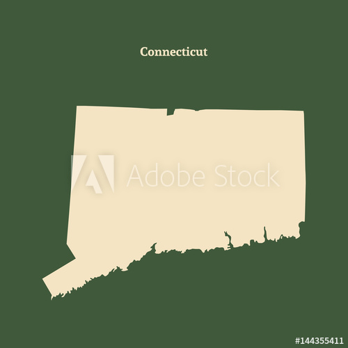 Outline Map Of Connecticut Vector Illustration 500x500 Outline Map Of Connecticut Vector Illustration