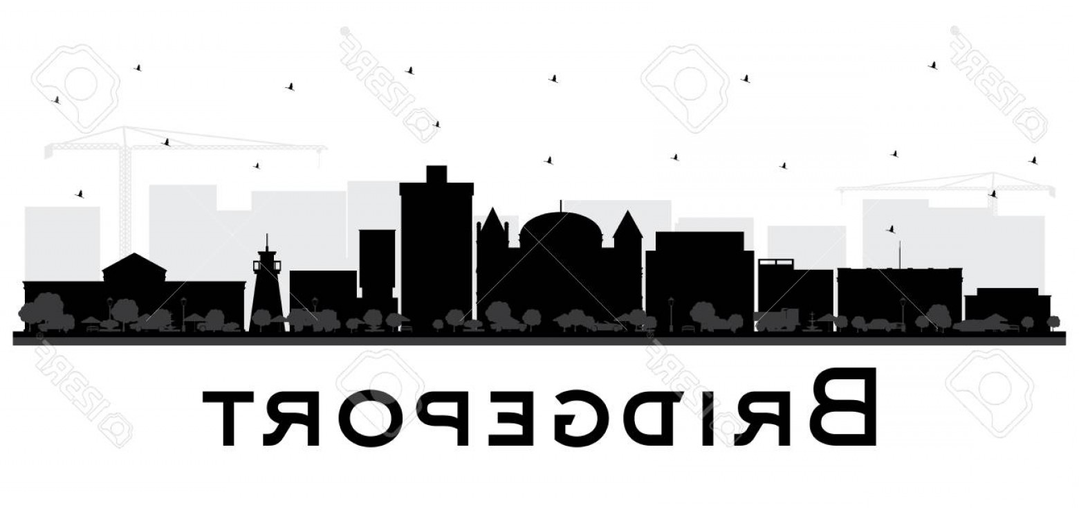 Photostock Vector Bridgeport Connecticut City Skyline With Black 1560x734 Photostock Vector Bridgeport Connecticut City Skyline With Black