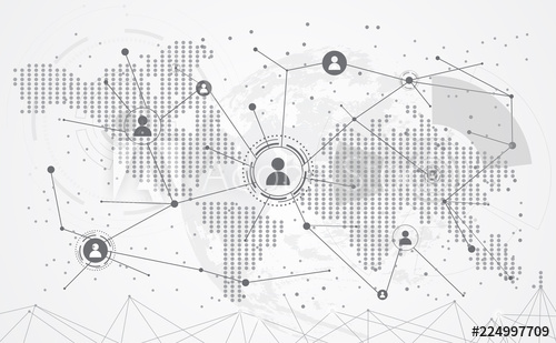 Connection Abstract Global World Map Dot Line Triangle And Points 500x309 Connection Abstract Global World Map Dot Line Triangle And Points