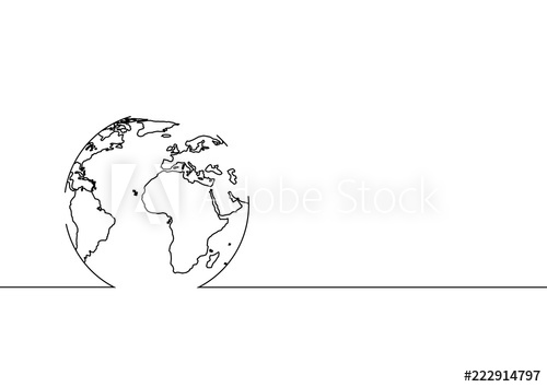 Continuous Line Drawing Of Global Network Connection Vector 500x354 Continuous Line Drawing Of Global Network Connection Vector