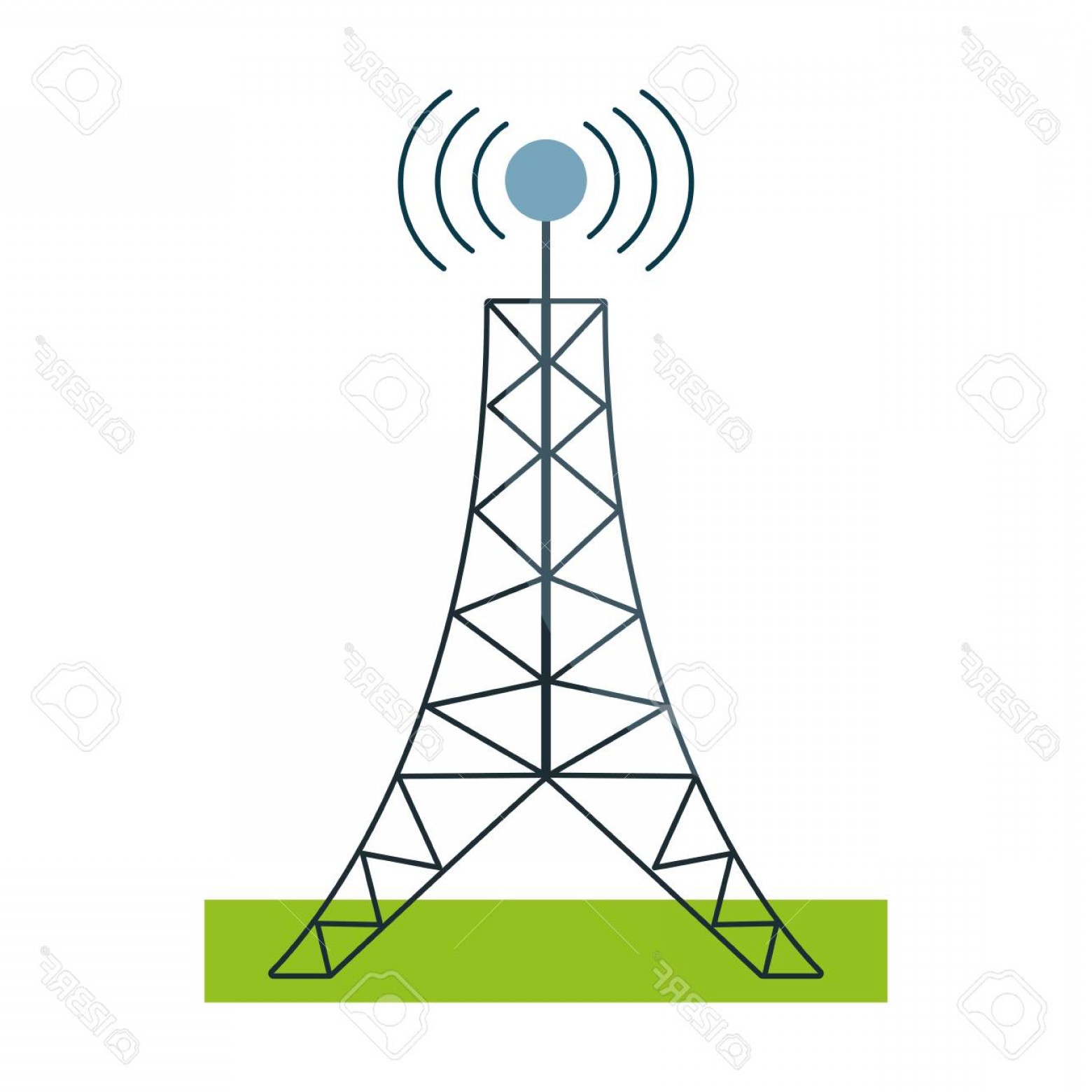 Antenna Tower Vector Studiogrfx 1560x1560 Antenna Tower Vector Studiogrfx