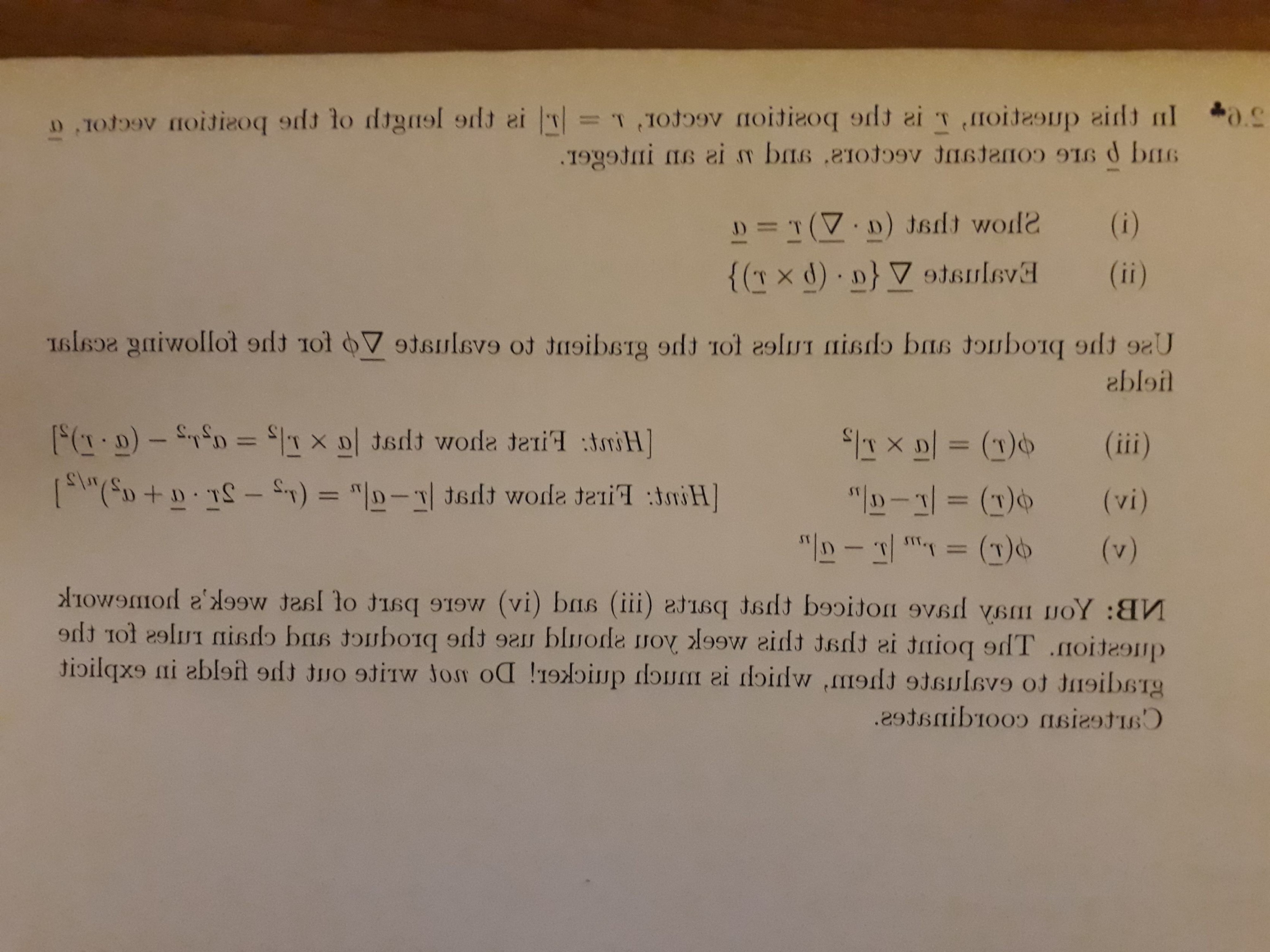 4012x3009 Question R Position Vector R Lzl Length Position Vector B Constant