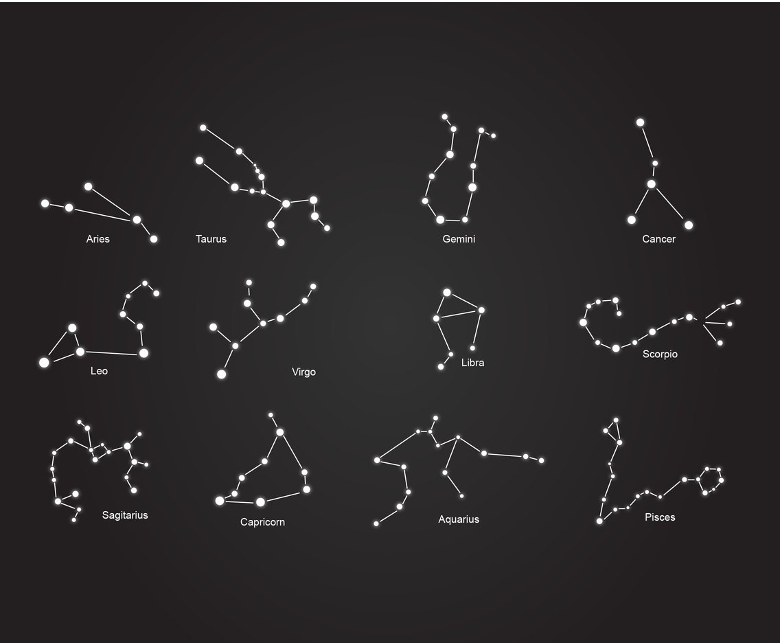 1136x936 Constellation Vector Set Vector Art Graphics