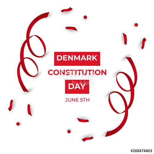 500x500 Happy Denmark Constitution Day Vector Template Design Illustration