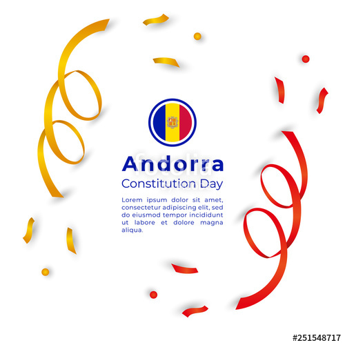 500x500 Happy Principality Of Andorra Constitution Day Vector Template
