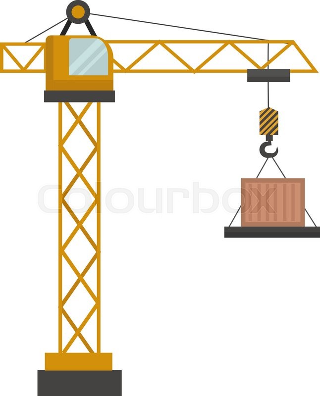 646x800 Construction Crane Vector Stock Vector Colourbox