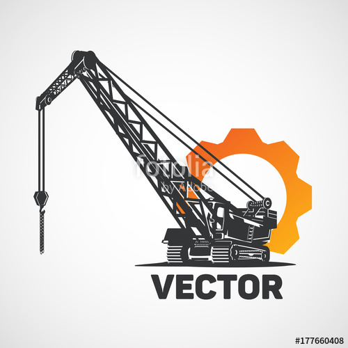 500x500 Crawler Construction Crane And Gear Stock Image And Royalty Free
