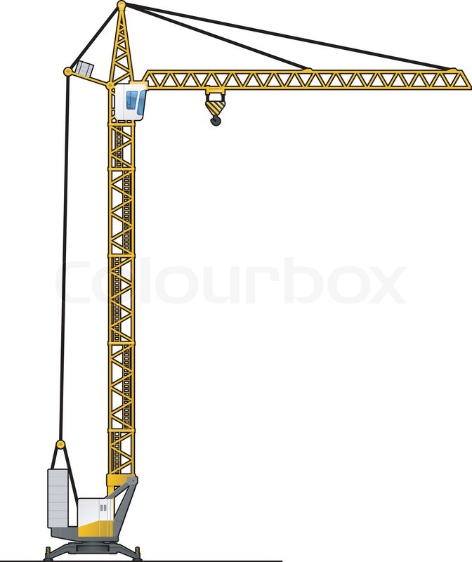 672x800 Collection Of 'construction Crane Drawing' Download More Than