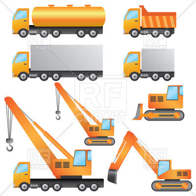 400x400 Set Of Construction Machinery Vector Image Of Transportation