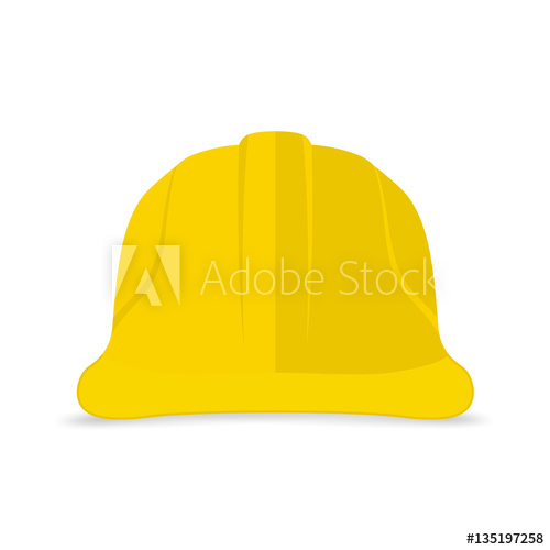 500x500 Construction Helmet Icon On White Background Vector Illustration
