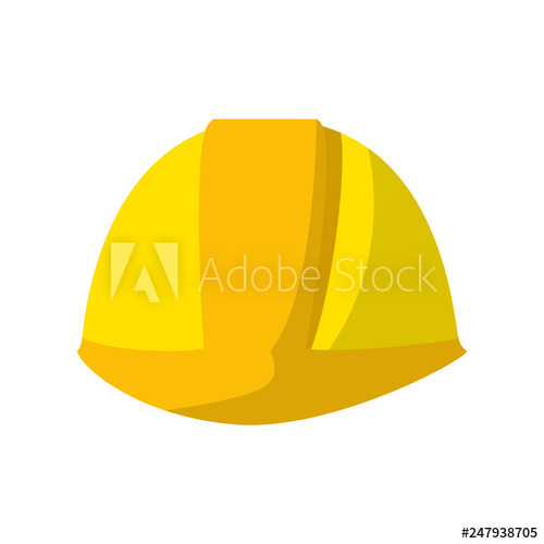 500x500 Worker Construction Helmet Vector Illustration