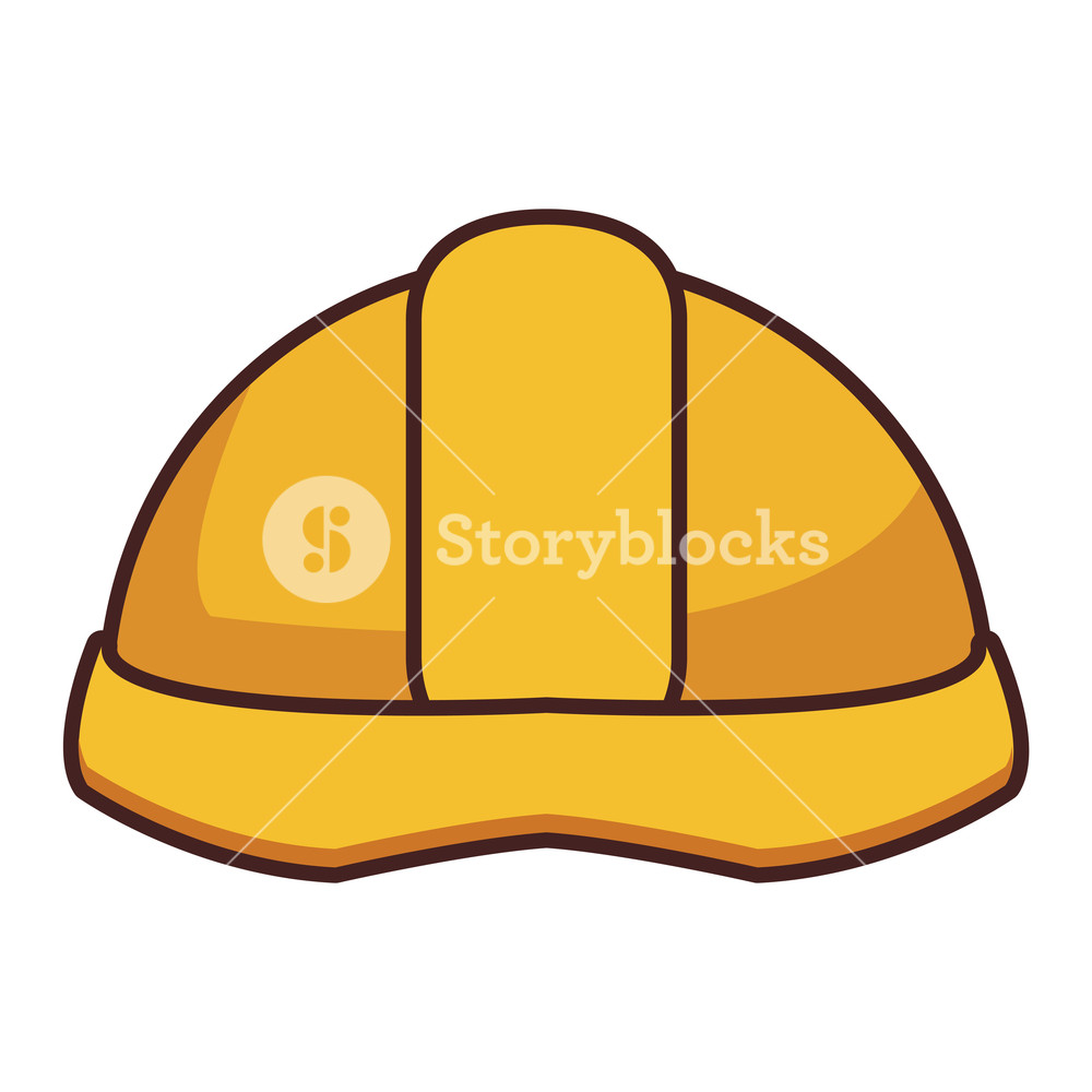 1000x1000 Construction Builder Helmet Vector Illustration Graphic Design