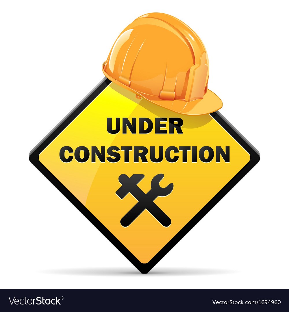 1000x1080 Under Construction Sign With Helmet Vector Natchitoches