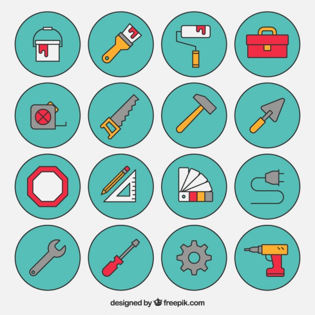 626x626 Construction Icons Collection Vector Free Download