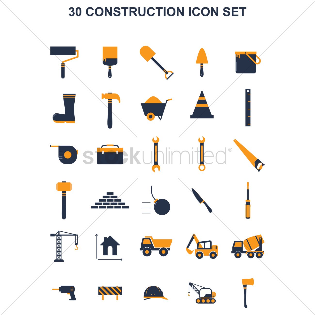 1300x1300 Set Of Construction Icons Vector Image