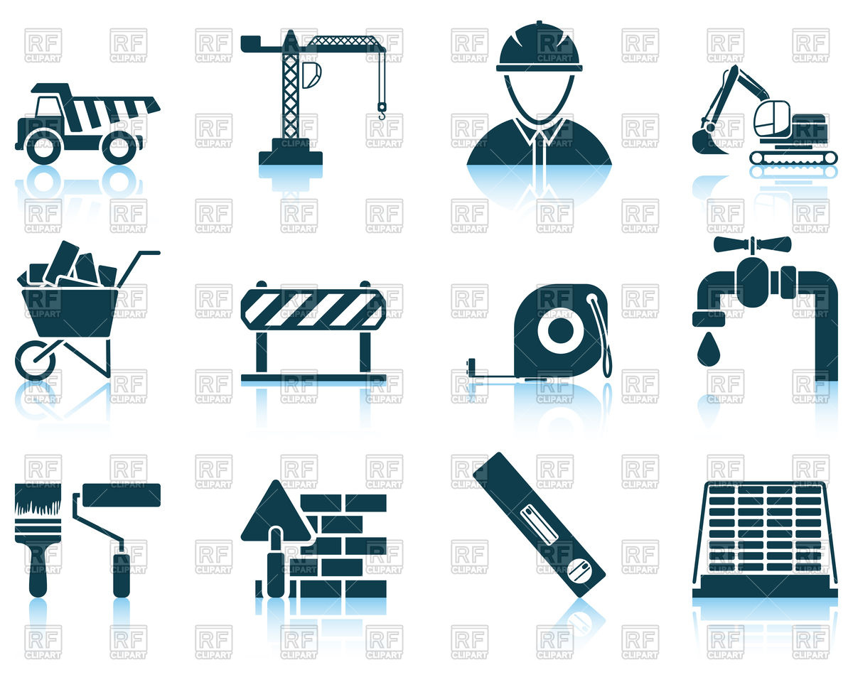 1200x960 Set Of Construction Icons Vector Image Of Icons And Emblems