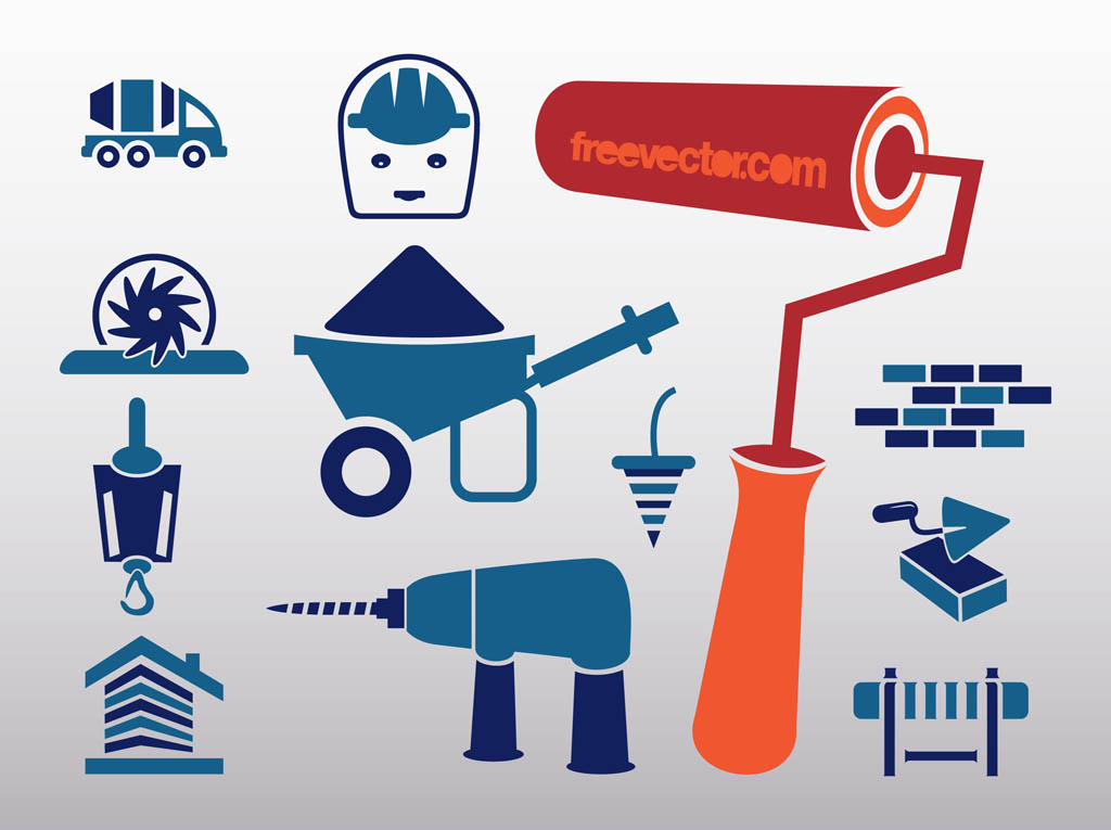 1024x765 Construction Icons Vector Art Graphics
