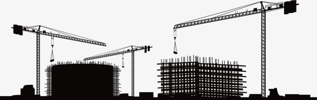 650x205 Construction Site Silhouette, Factory, C