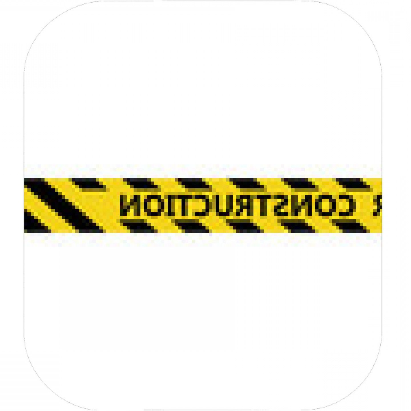 1440x1440 Isolated Under Construction Tape Vector Illustration Design