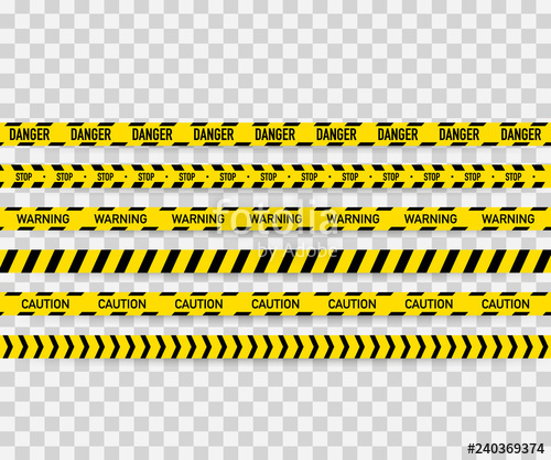 500x417 Vector Set Of Seamless Caution Tapes Warning Tape, Danger Tape