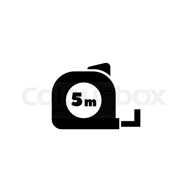 800x800 Construction Tape Measure Flat Vector Stock Vector Colourbox