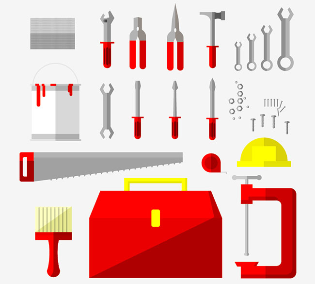 Construction Tools Vector Graphic 650x585 Construction Tools Vector Graphic