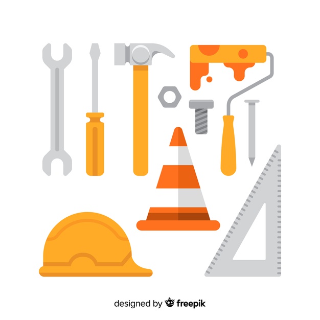 Flat Construction Tools Collection Vector Free Download 626x626 Flat Construction Tools Collection Vector Free Download