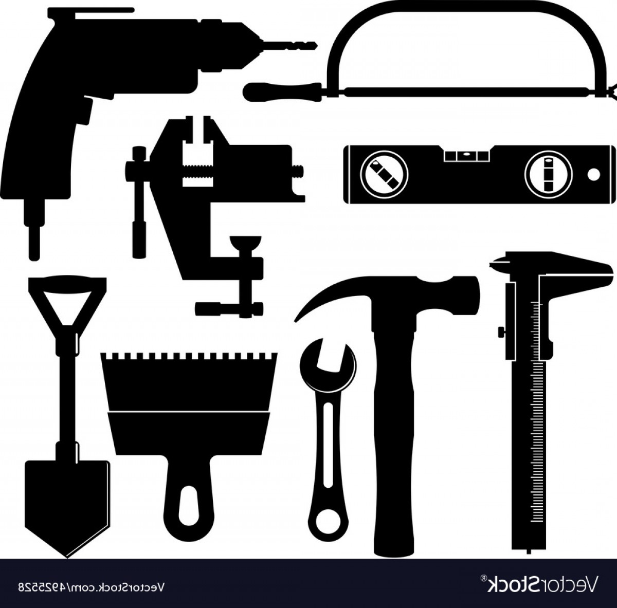 Silhouettes Of Construction Tools Vector Soidergi 1200x1183 Silhouettes Of Construction Tools Vector Soidergi