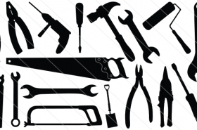 Construction Tools Silhouette Vector 280x185 Construction Tools Silhouette Vector