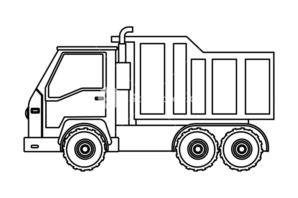 Construction Vehicle Cargo Truck Vector Illustration Graphic 1000x667 Construction Vehicle Cargo Truck Vector Illustration Graphic