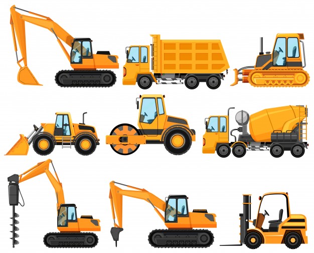 Different Types Of Construction Trucks Vector Premium Download 626x504 Different Types Of Construction Trucks Vector Premium Download