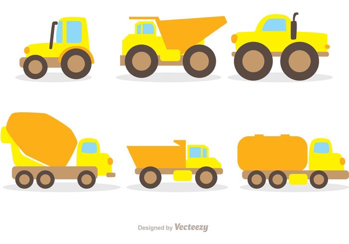 Flat Dump Trucks Vector Pack 700x490 Flat Dump Trucks Vector Pack