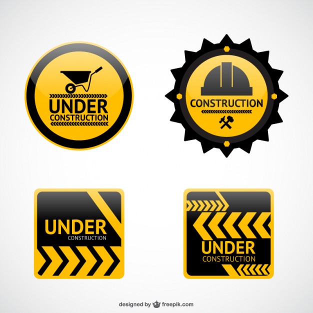 Under Construction Stickers Free Vector 626x626 Under Construction Stickers Free Vector