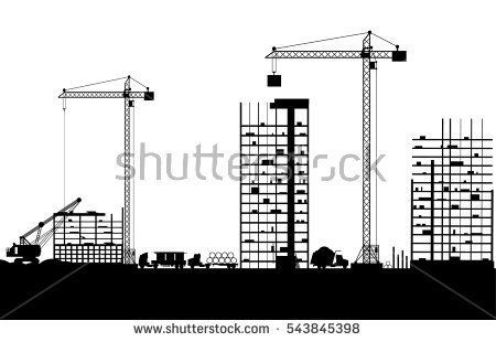 450x310 Construction Site With Buildings And Cranes Skyscraper Under