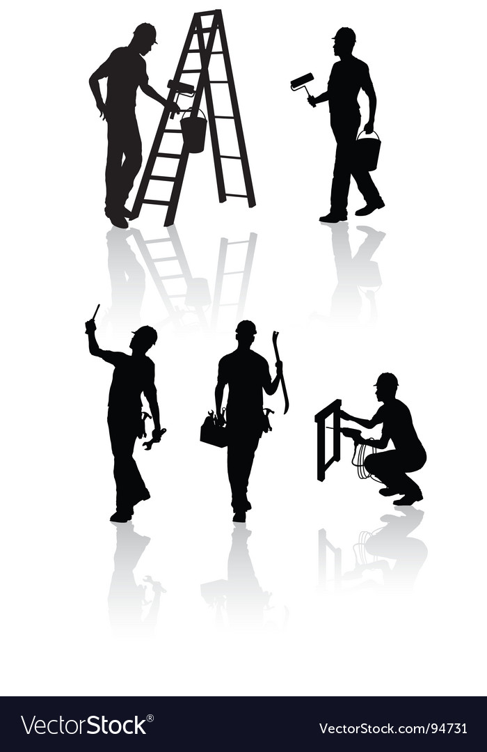 700x1080 Huge Collection Of 'construction Worker Silhouette Vector Free