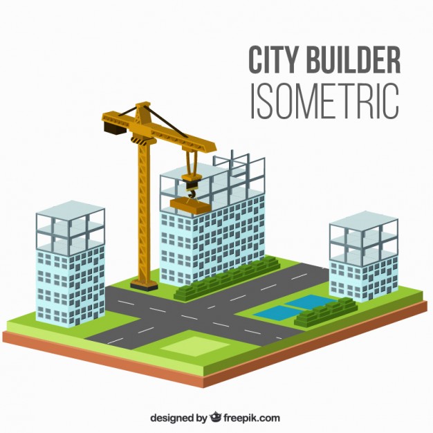 626x626 Isometric Design Of Construction Vector Free Download