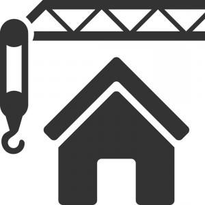 300x300 Continuous Line Drawing House Residential Building Concept Logo