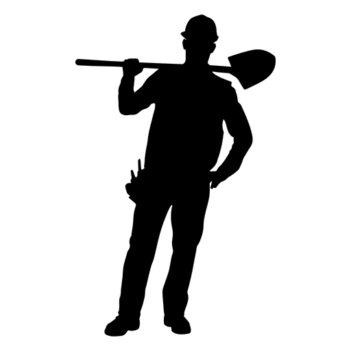 Construction Worker Silhouette Vector at Vectorified.com | Collection ...