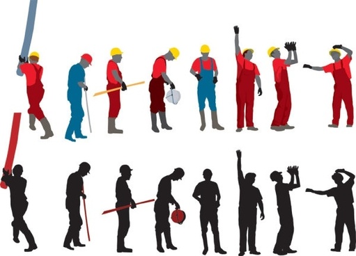 511x368 Construction Workers Silhouettes Vector Free Vector Download