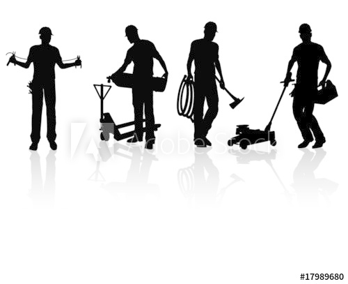 500x407 Hight Quality Construction Workers Silhouettes