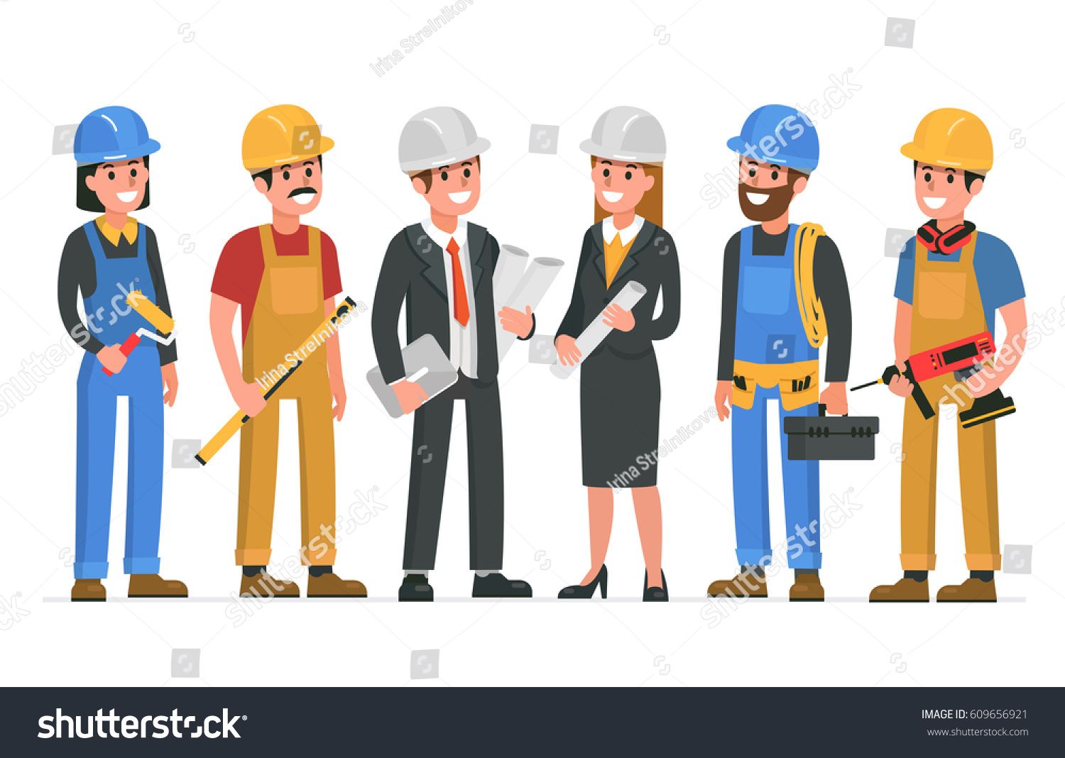 1500x1068 Construction Workers Team Vector Illustration Project Scircle