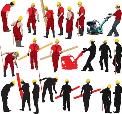 393x368 Construction Workers Vectors Free Vector Download