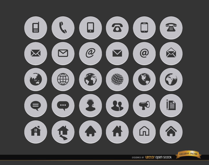 721x570 Internet Contact Circle Icons