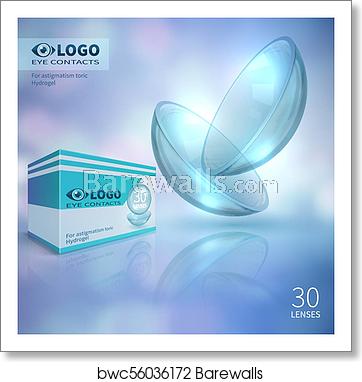 362x382 Contact Eye Lens Vector Concept For Optical Shop, Art Print
