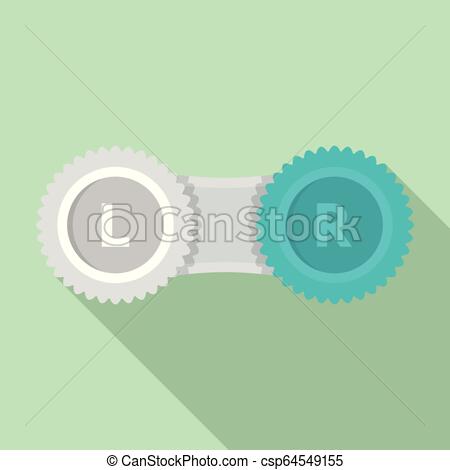 450x470 Contact Lens Case Icon, Flat Style Contact Lens Case Icon Flat
